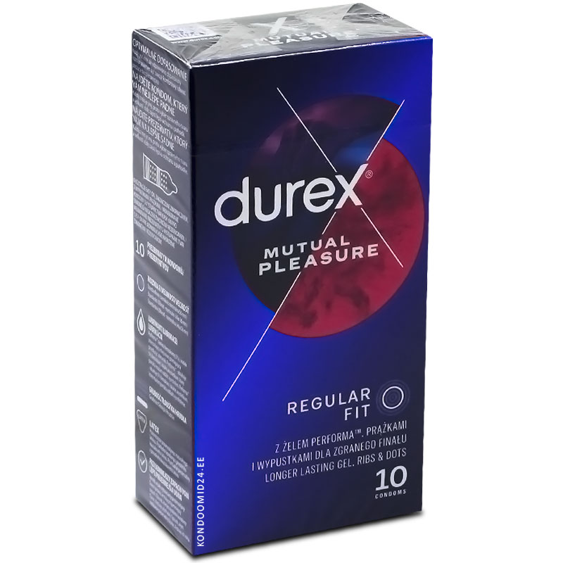 DUREX Mutual Pleasure stimulating ribbed and dotted condoms 10&nbsp;pcs