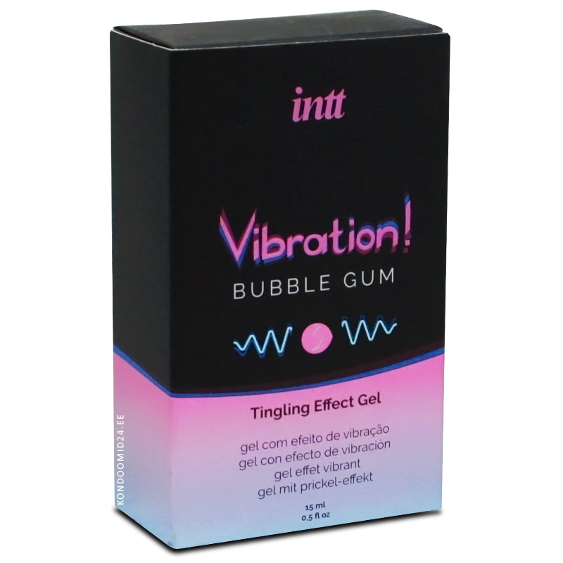 INTT Vibration Bubble Gum flavoured liquid vibrator 15&nbsp;ml