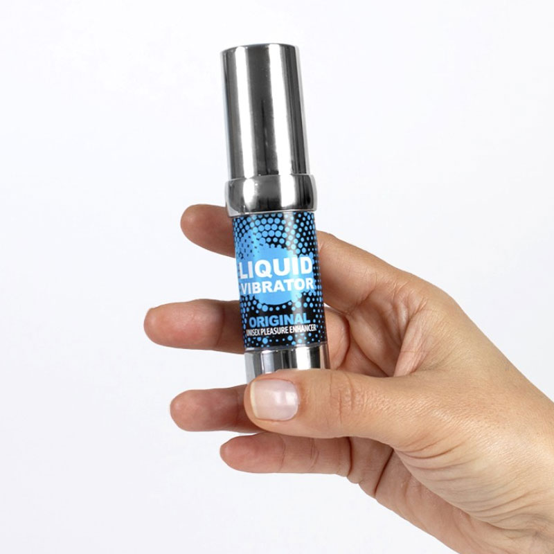 Secret Play Original Liquid Vibrator 15 ml held in hand