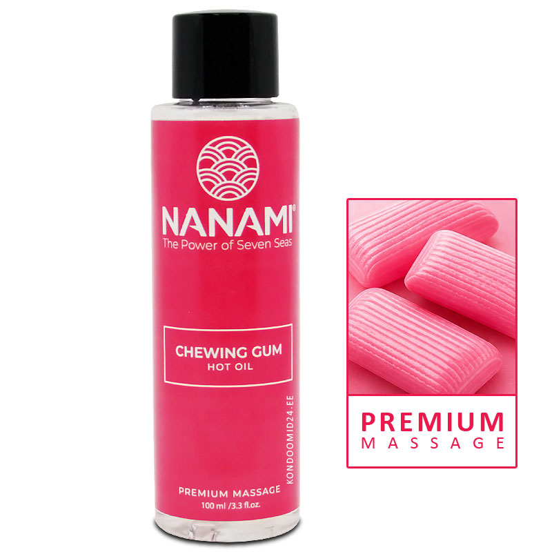 NANAMI Hot Oil Chewing Gum warming massage oil with bubble gum aroma 100&nbsp;ml