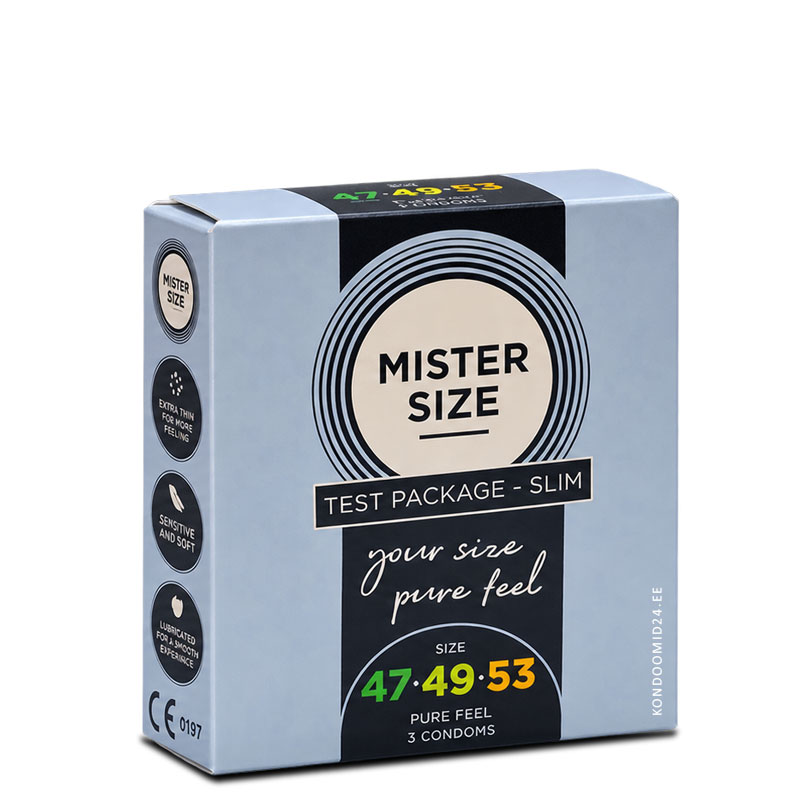 MISTER SIZE 47-49-53 Small Condoms Test Set 3&nbsp;pcs